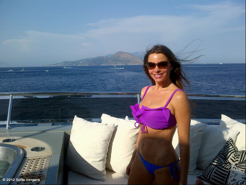 Sofia Vergara - Hot in a bikini in Capri